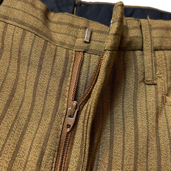 70s Vintage Striped Pants Bootcut Flare Midrise Boho Crusader Permanent Press. - Picture 6 of 6